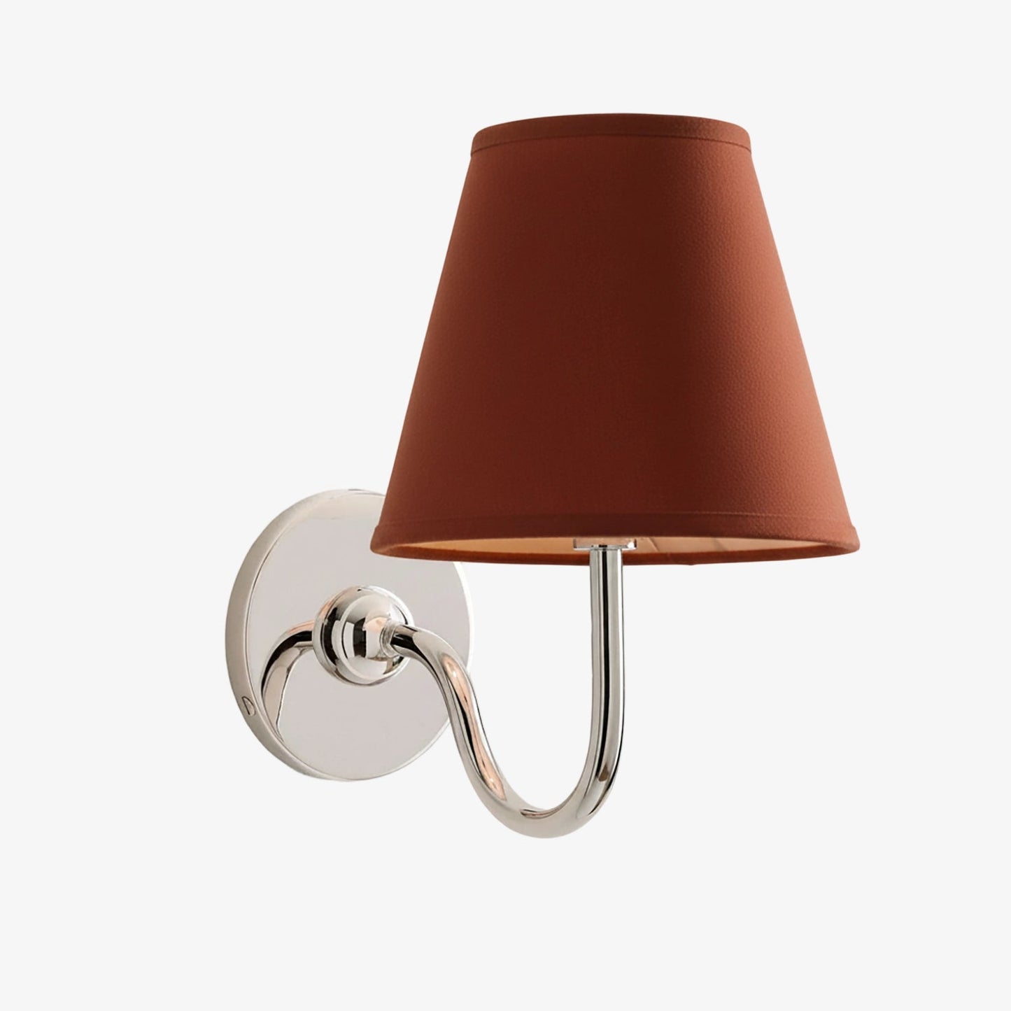 Wall Lamp Traditional with Double Fabric Shade and Curved Arms