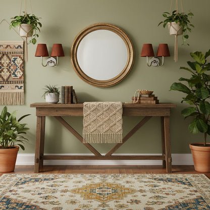 Wall Lamp Traditional with Double Fabric Shade and Curved Arms