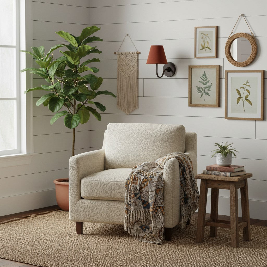 Wall Lamp Traditional with Double Fabric Shade and Curved Arms