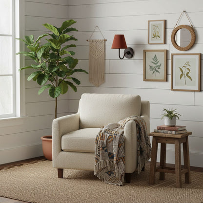 Wall Lamp Traditional with Double Fabric Shade and Curved Arms