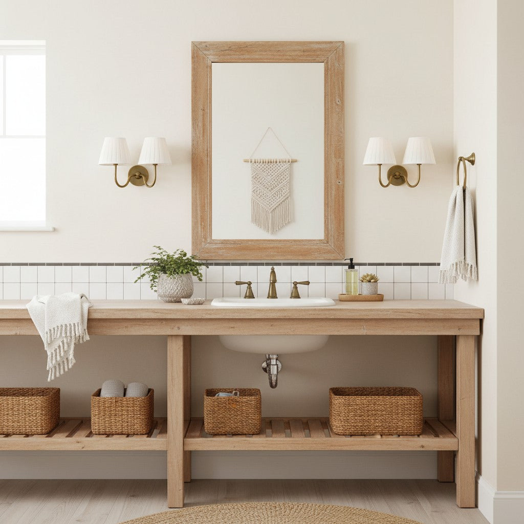 Wall Lamp Traditional with Double Fabric Shade and Curved Arms