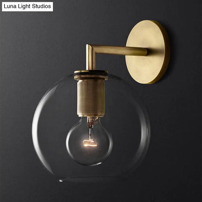 Wall Lamp with Knurled Socket and Glass Shade Options