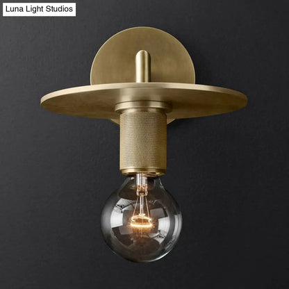 Wall Lamp with Knurled Socket and Glass Shade Options