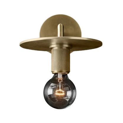 Wall Lamp with Knurled Socket and Glass Shade Options