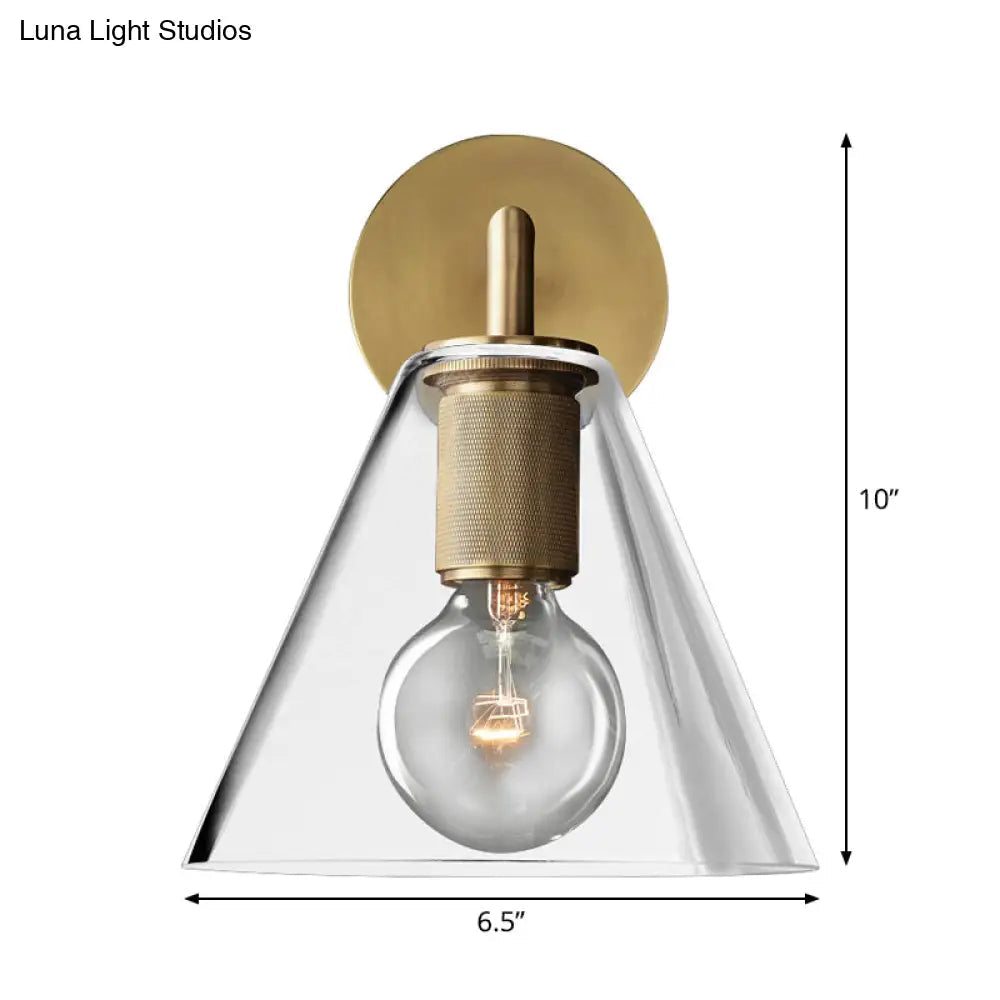 Wall Lamp with Knurled Socket and Glass Shade Options