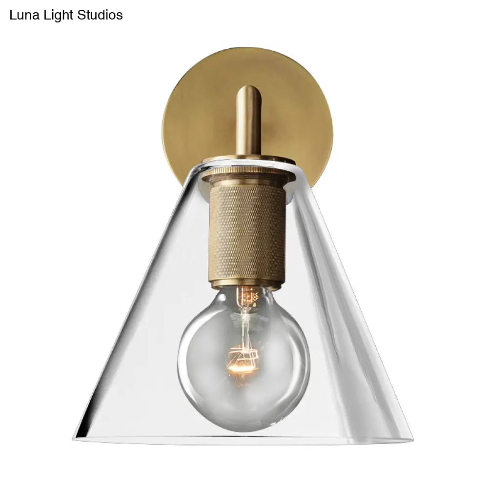 Wall Lamp with Knurled Socket and Glass Shade Options