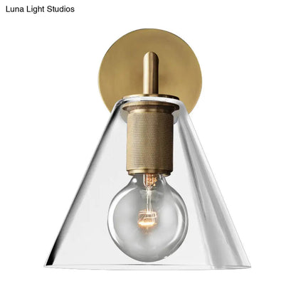 Wall Lamp with Knurled Socket and Glass Shade Options