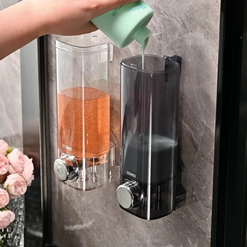 Wall-Mounted Soap Dispenser with No-Drill Installation