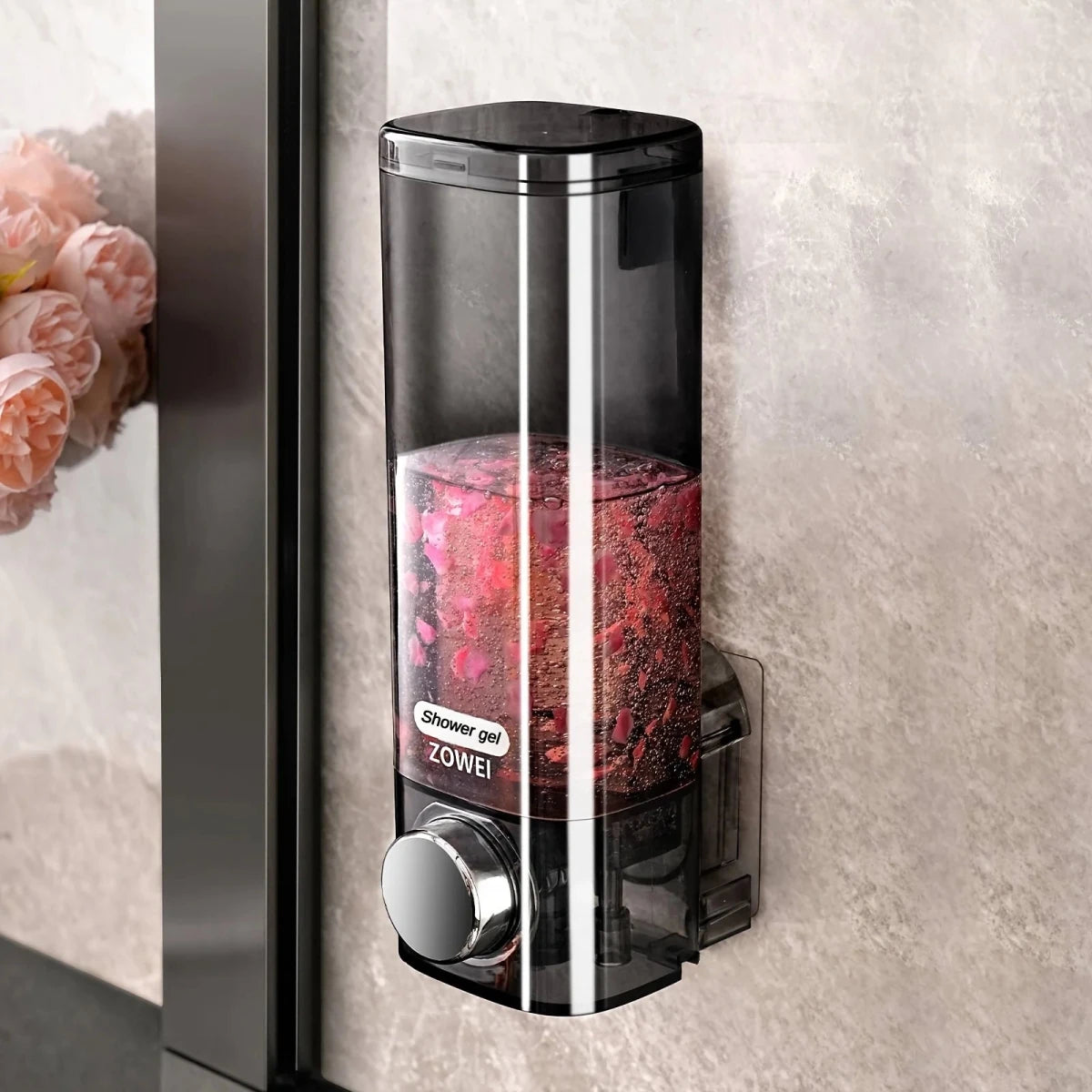 Wall-Mounted Soap Dispenser with No-Drill Installation
