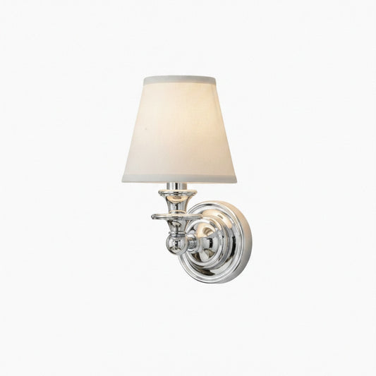 Wall Sconce Classic with Fabric Shade and Candle-Style Arm