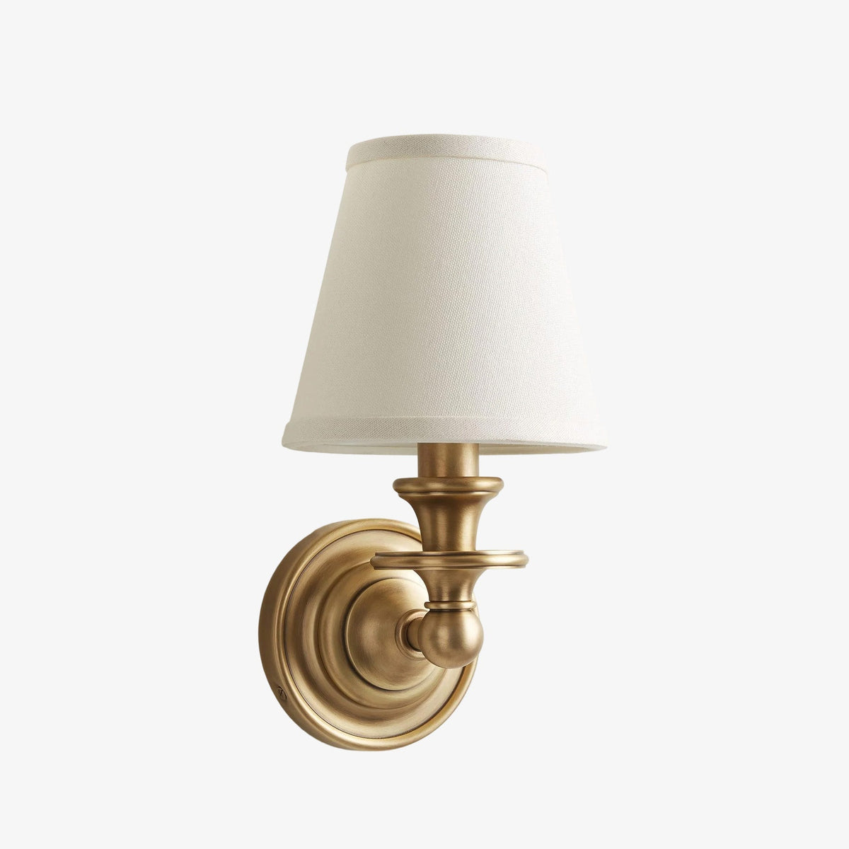 Wall Sconce Classic with Fabric Shade and Candle-Style Arm