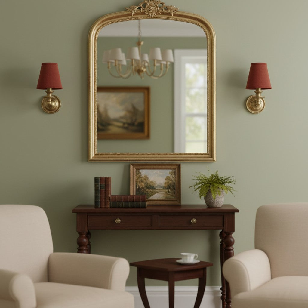 Wall Sconce Classic with Fabric Shade and Candle-Style Arm