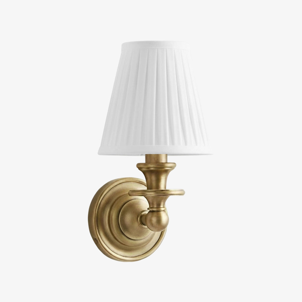 Wall Sconce Classic with Fabric Shade and Candle-Style Arm