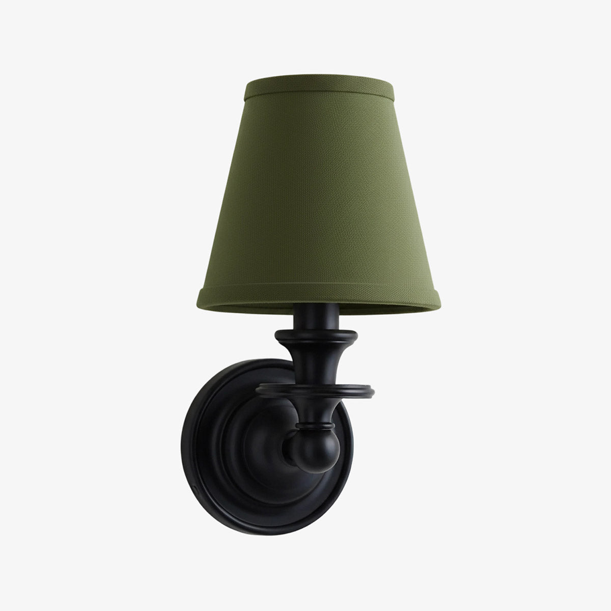 Wall Sconce Classic with Fabric Shade and Candle-Style Arm