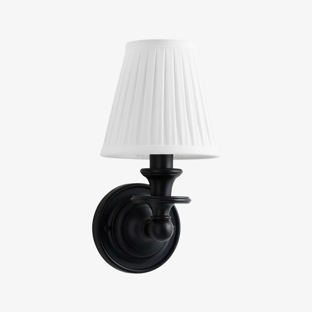 Wall Sconce Classic with Fabric Shade and Candle-Style Arm