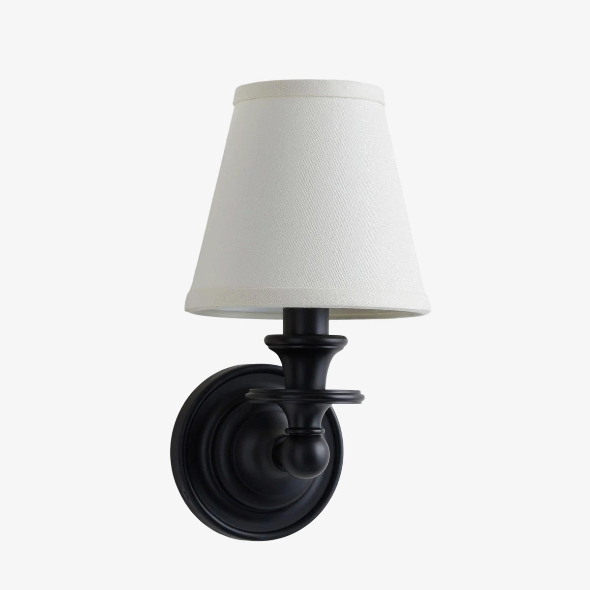 Wall Sconce Classic with Fabric Shade and Candle-Style Arm