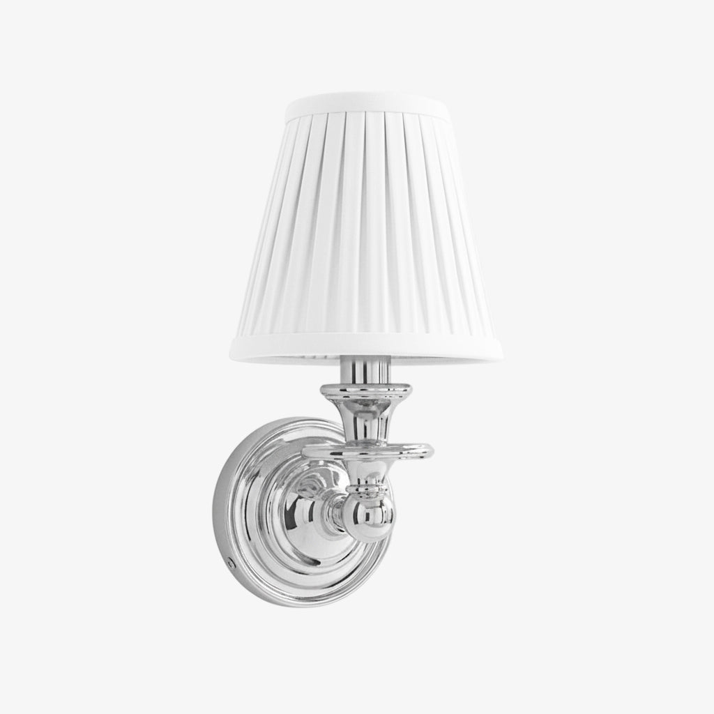 Wall Sconce Classic with Fabric Shade and Candle-Style Arm