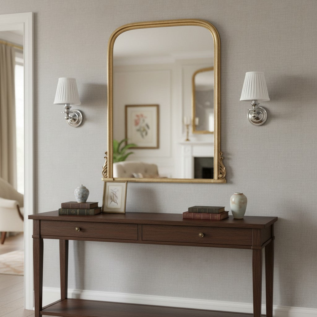 Wall Sconce Classic with Fabric Shade and Candle-Style Arm