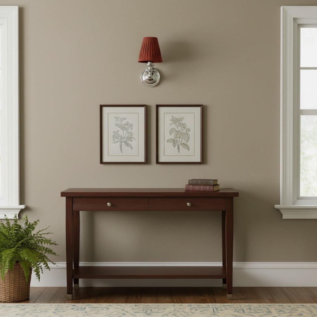 Wall Sconce Classic with Fabric Shade and Candle-Style Arm