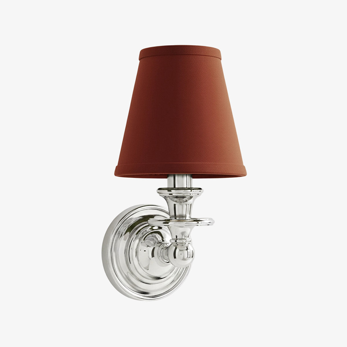 Wall Sconce Classic with Fabric Shade and Candle-Style Arm