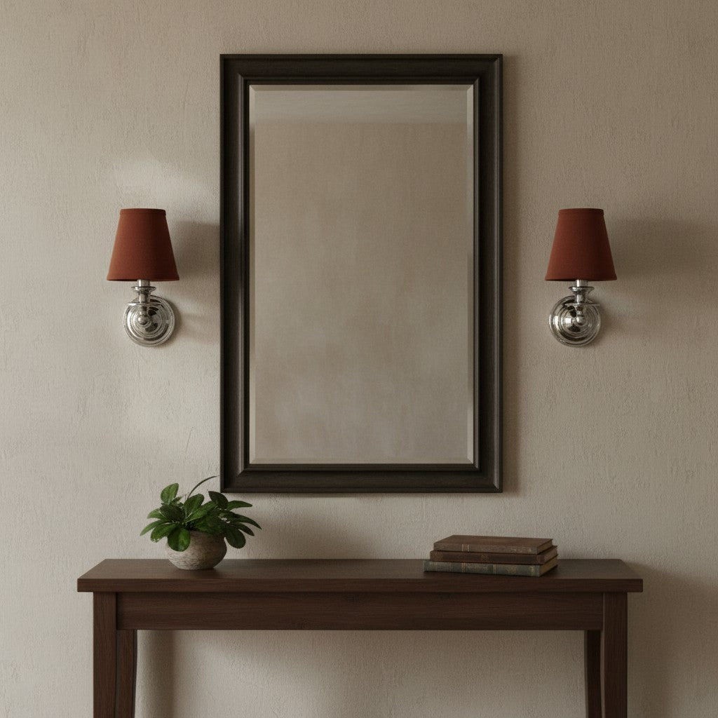 Wall Sconce Classic with Fabric Shade and Candle-Style Arm