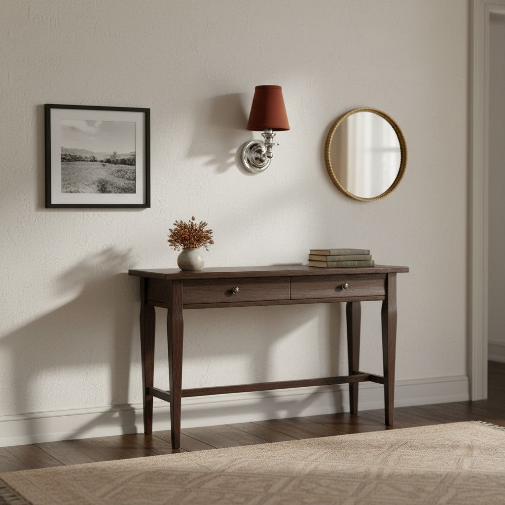 Wall Sconce Classic with Fabric Shade and Candle-Style Arm
