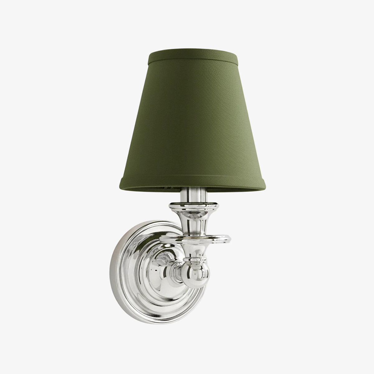 Wall Sconce Classic with Fabric Shade and Candle-Style Arm