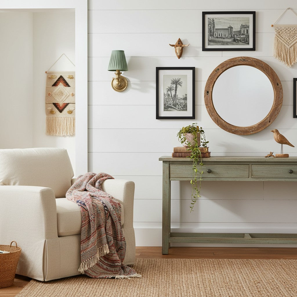 Wall Sconce Classic with Fabric Shade and Candle-Style Arm