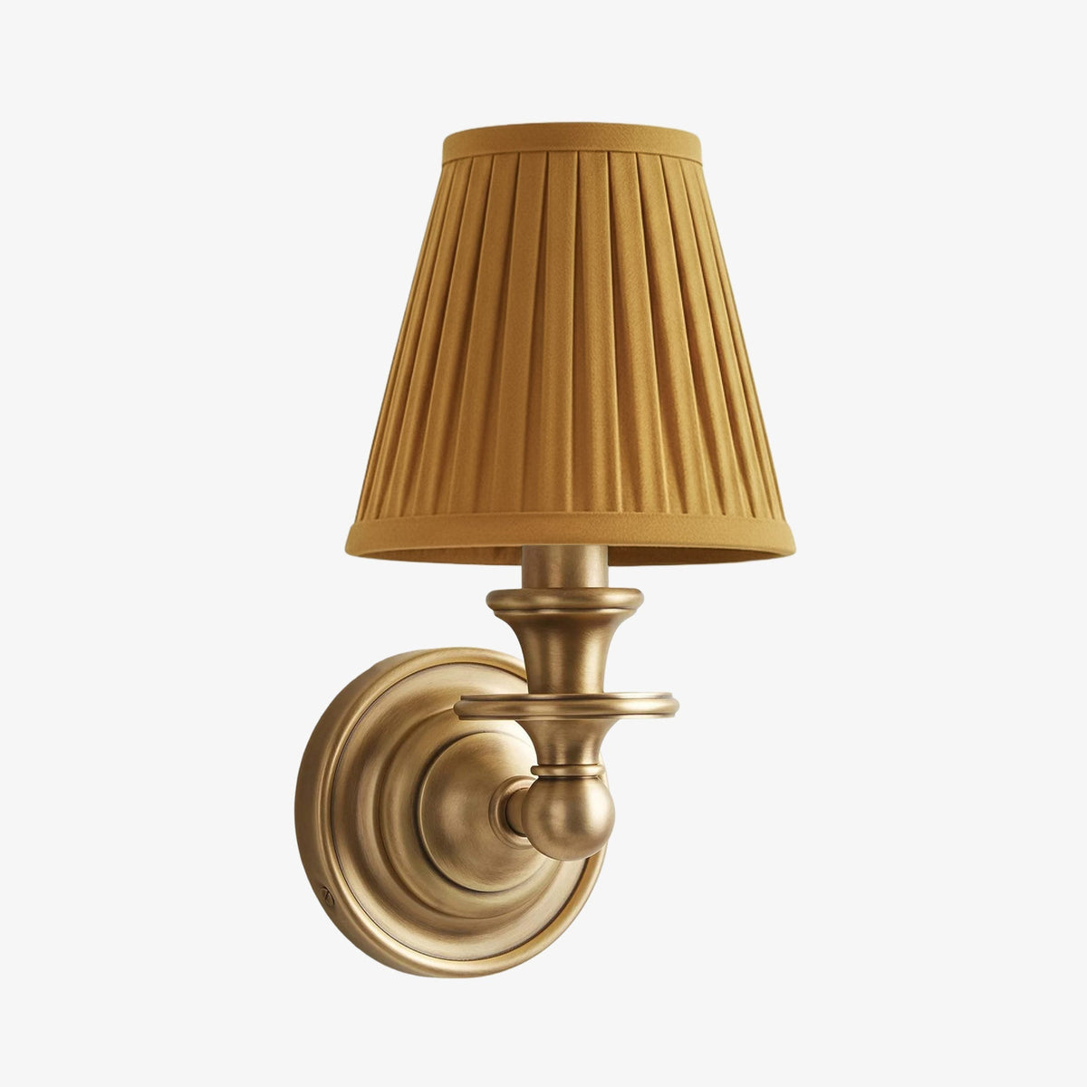Wall Sconce Classic with Fabric Shade and Candle-Style Arm