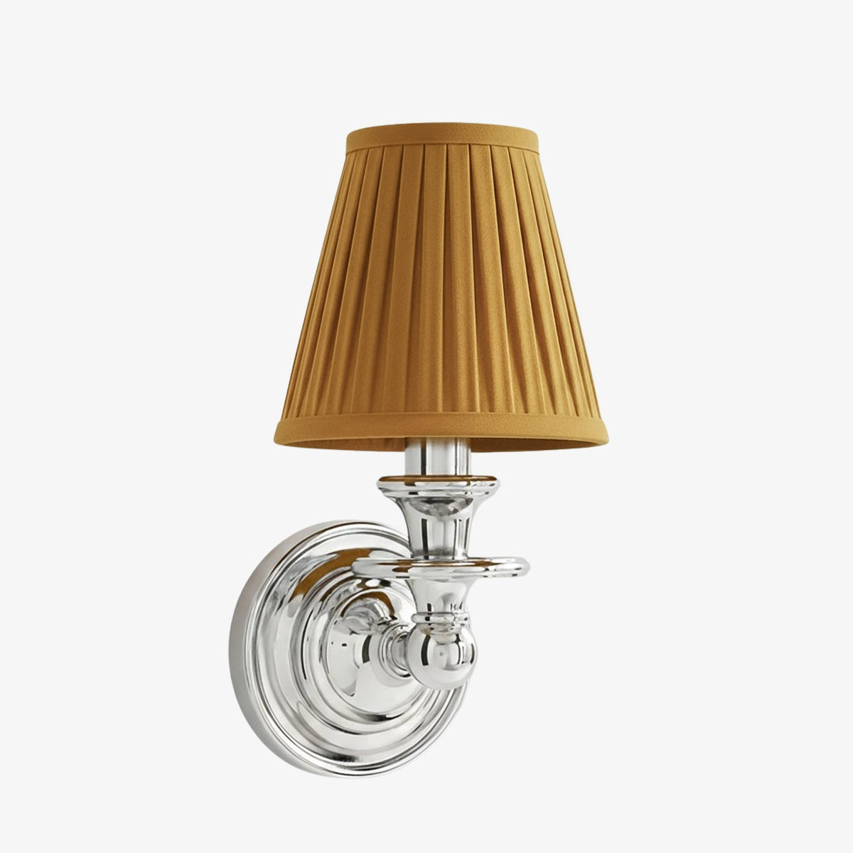 Wall Sconce Classic with Fabric Shade and Candle-Style Arm