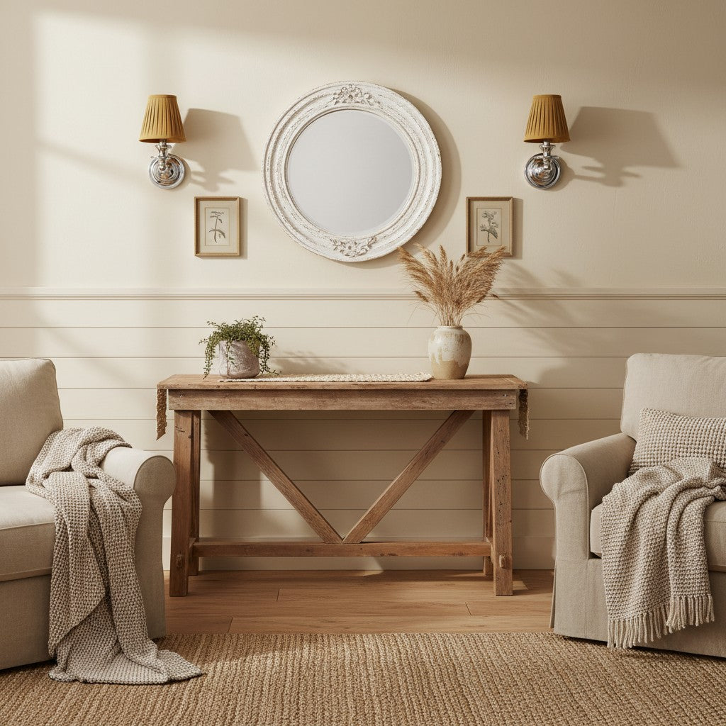 Wall Sconce Classic with Fabric Shade and Candle-Style Arm