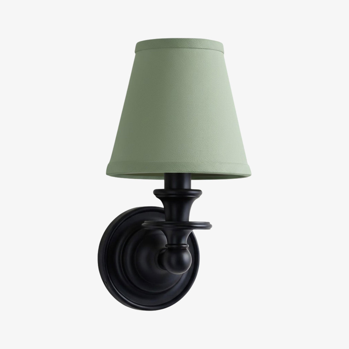 Wall Sconce Classic with Fabric Shade and Candle-Style Arm