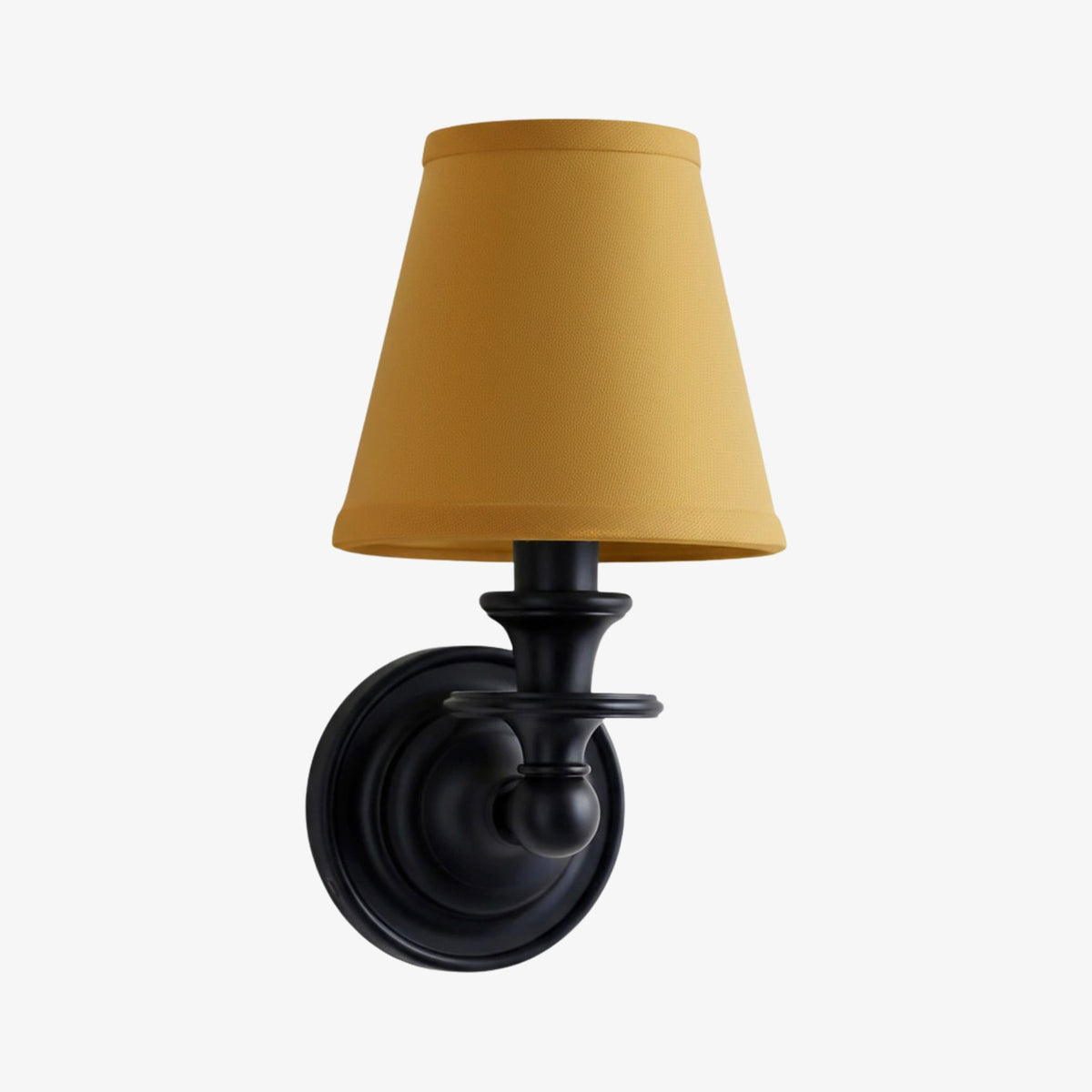 Wall Sconce Classic with Fabric Shade and Candle-Style Arm