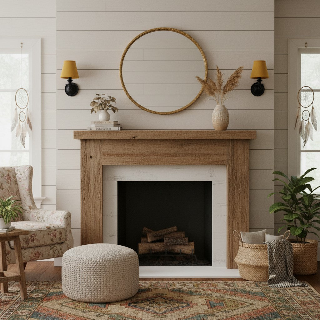 Wall Sconce Classic with Fabric Shade and Candle-Style Arm