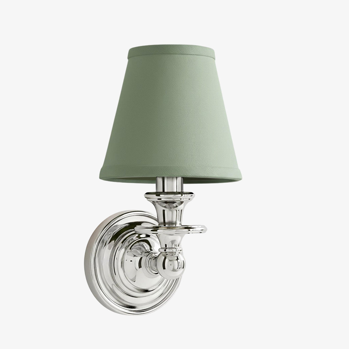 Wall Sconce Classic with Fabric Shade and Candle-Style Arm