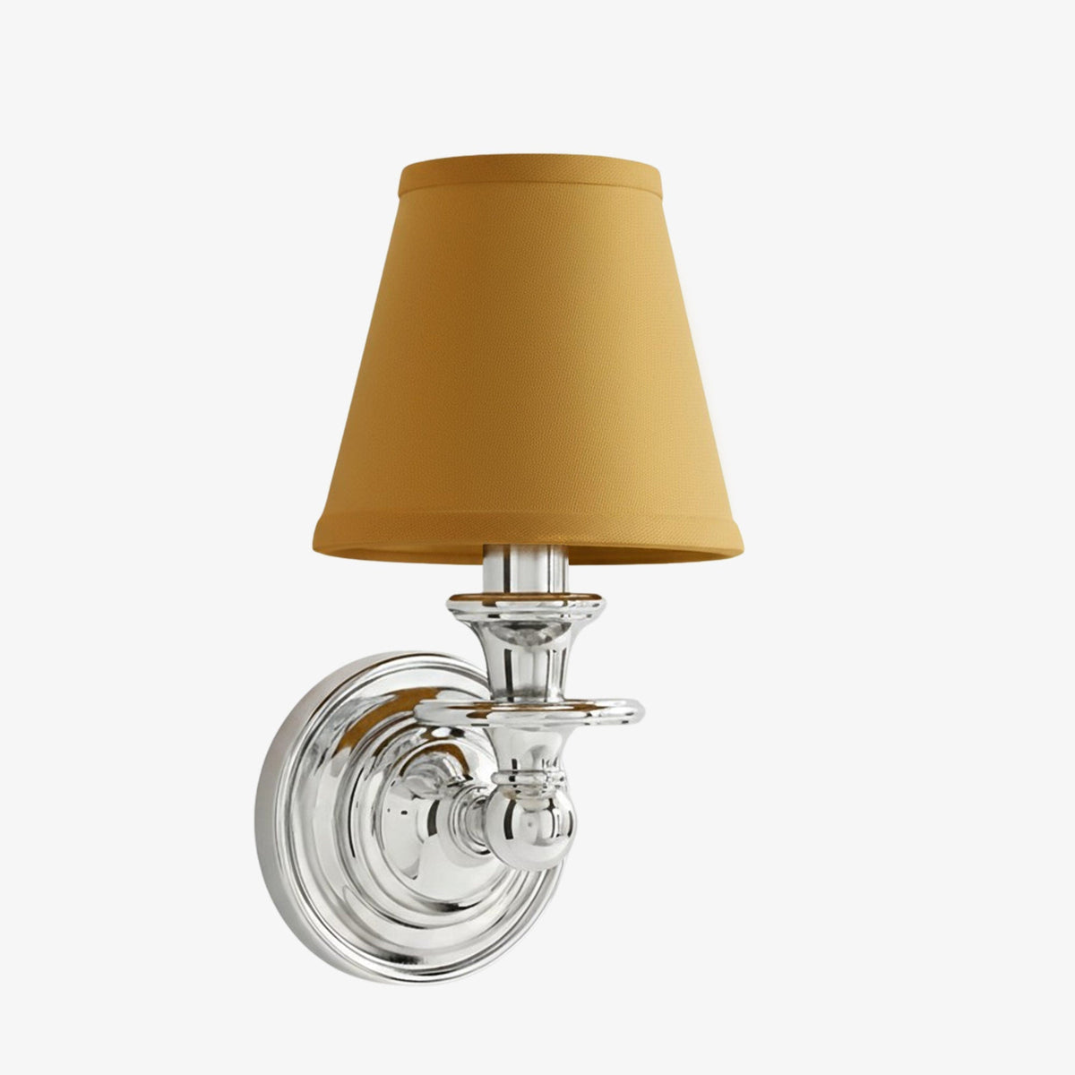 Wall Sconce Classic with Fabric Shade and Candle-Style Arm