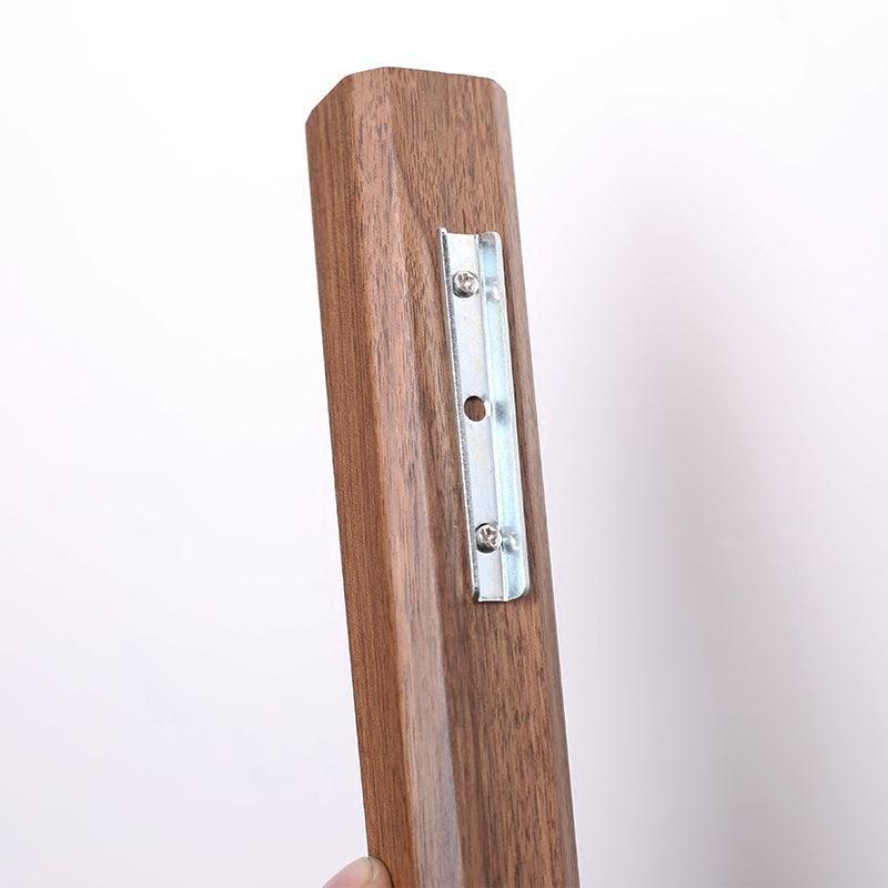 Wall Vase Minimalist Wood with Glass Tube and Wall Mount Hardware