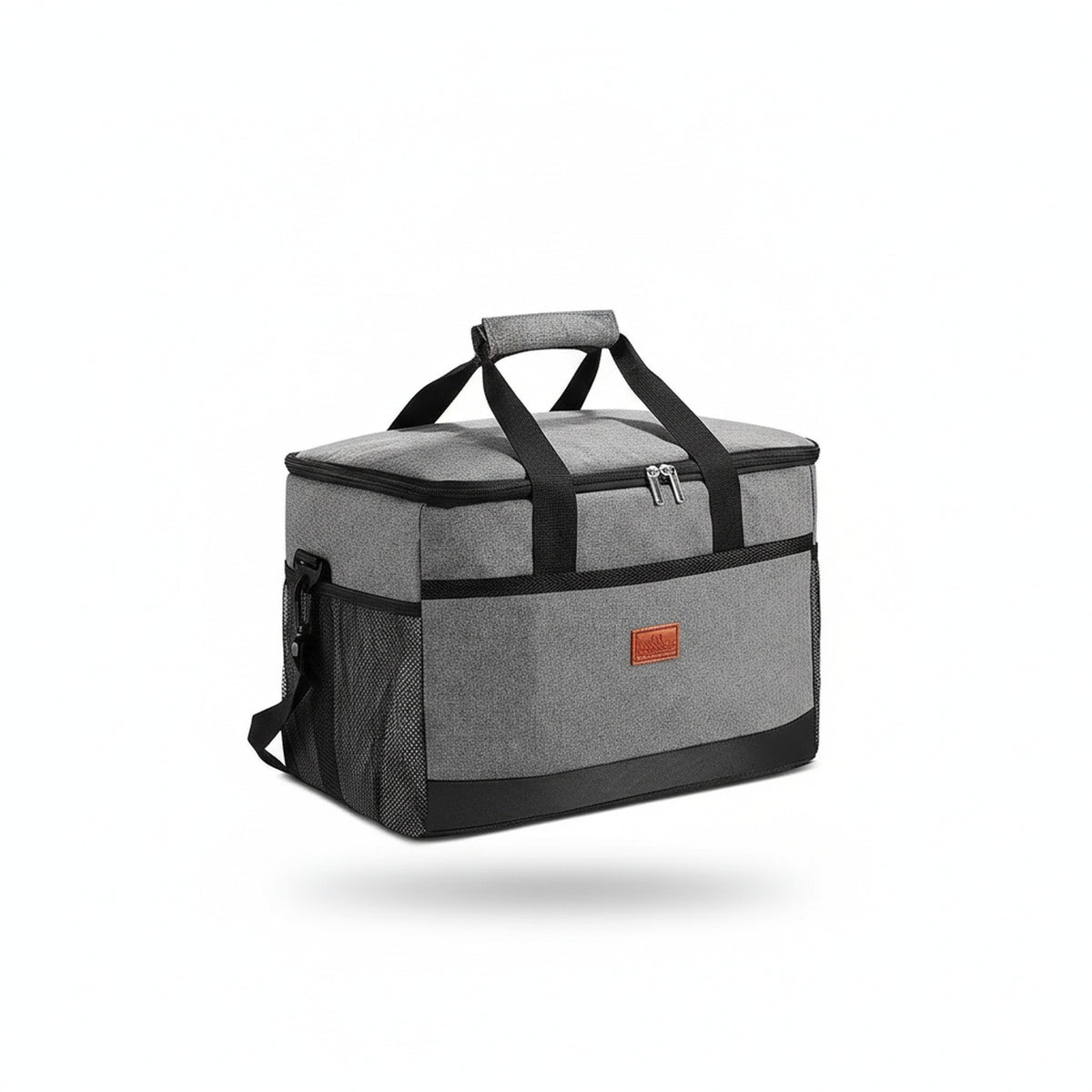 Waterproof Insulated Cooler Bag with Side Mesh Pockets and Shoulder Strap