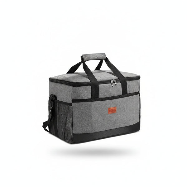 Waterproof Insulated Cooler Bag with Side Mesh Pockets and Shoulder Strap