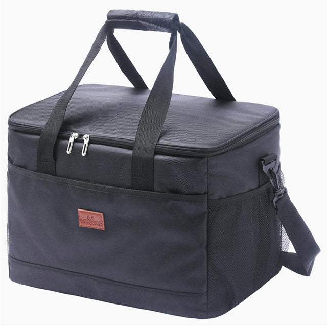 Waterproof Insulated Cooler Bag with Side Mesh Pockets and Shoulder Strap