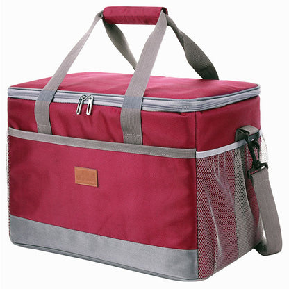 Waterproof Insulated Cooler Bag with Side Mesh Pockets and Shoulder Strap
