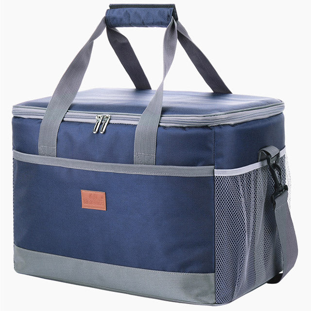 Waterproof Insulated Cooler Bag with Side Mesh Pockets and Shoulder Strap