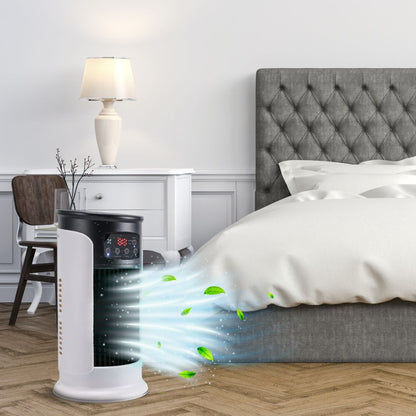 Windowless Portable Air Cooler with Water Tank and Caster Wheels