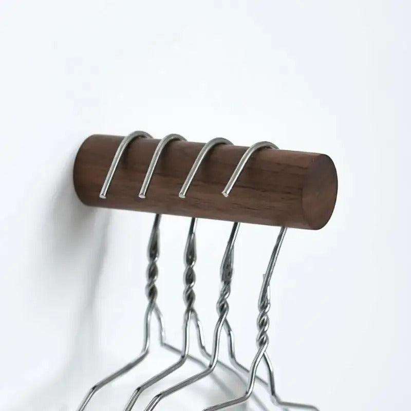 Wood Wall Hook with Angled Design for Coats, Bags and Keys