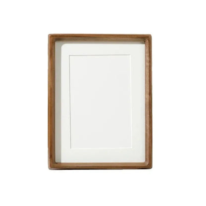 Wooden Photo Frame with Rounded Corners and Acrylic Front for Tabletop Display