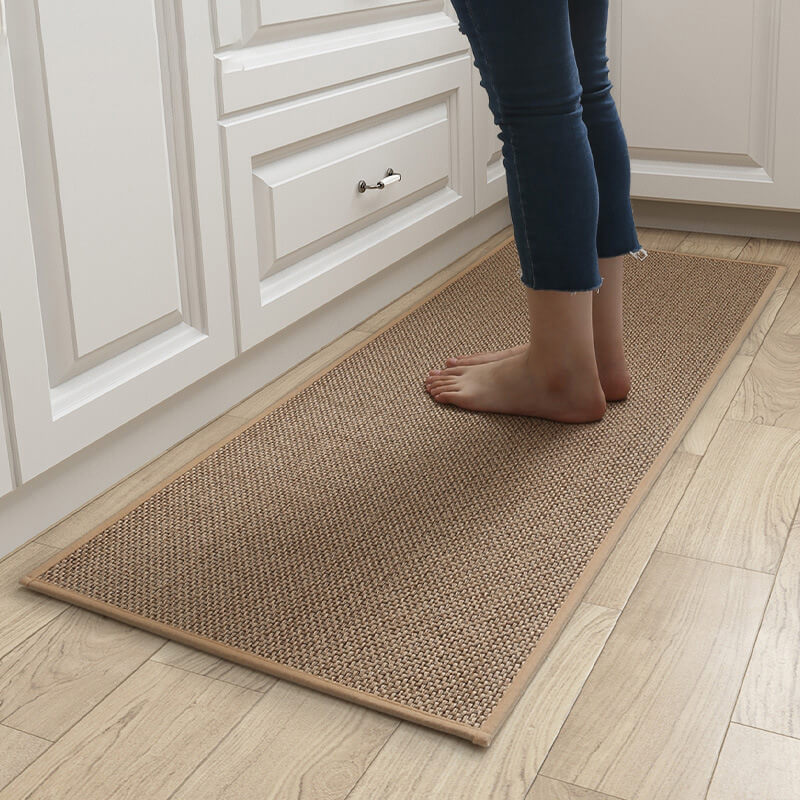 Woven Doormat Anti-Slip Machine Washable with Rubber Backing for Entryway