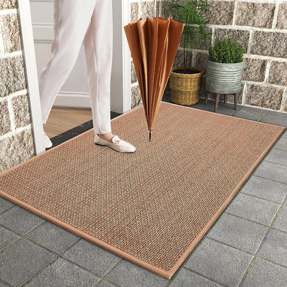 Woven Doormat Anti-Slip Machine Washable with Rubber Backing for Entryway