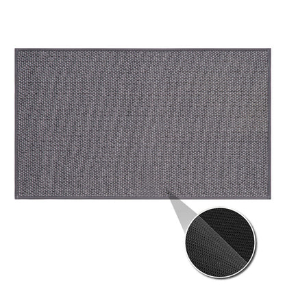 Woven Doormat Anti-Slip Machine Washable with Rubber Backing for Entryway